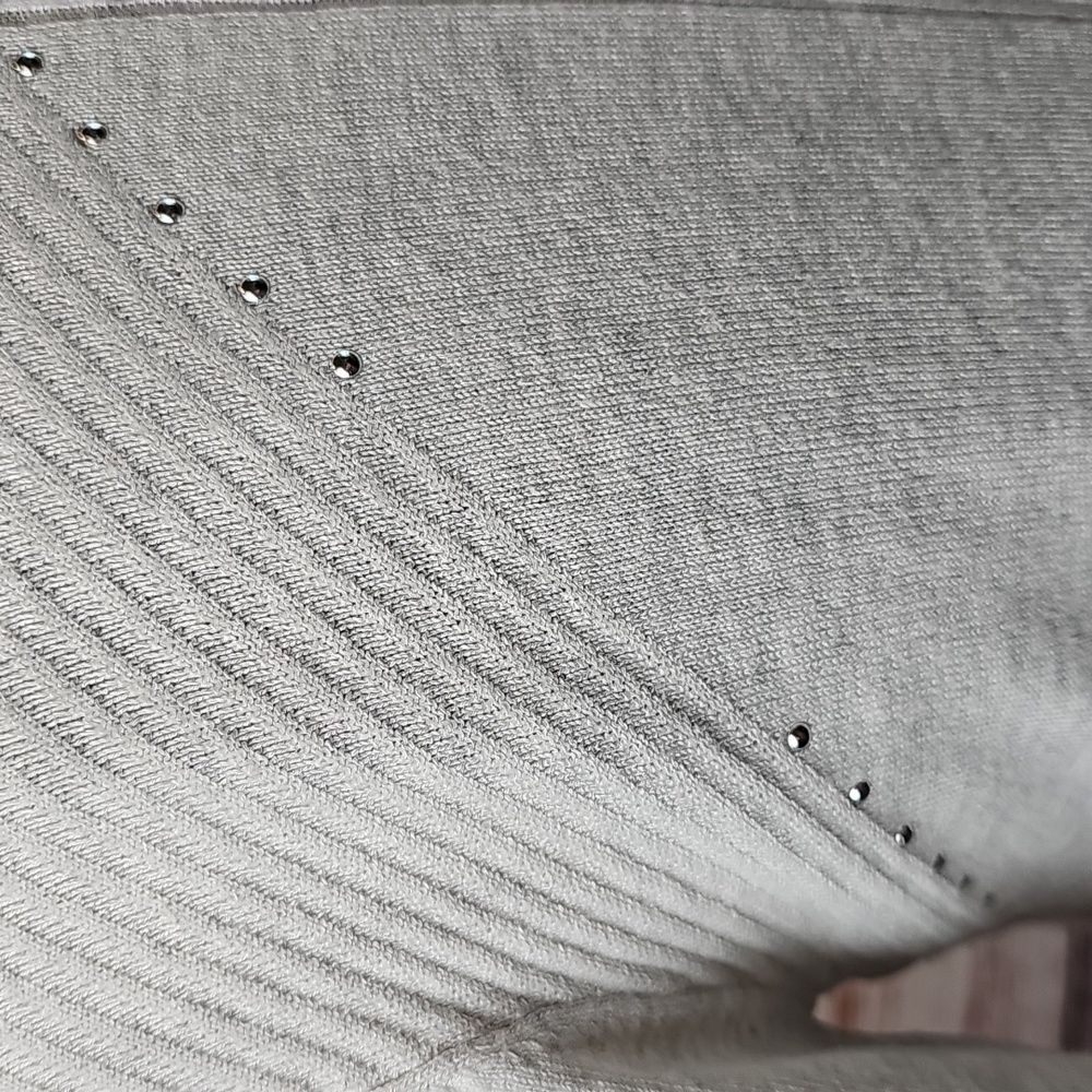 NEW RETROLOGY HEATHER GRAY LONG SLEEVE OPEN FRONT GROMMET CARDIGAN - Picture 8 of 16